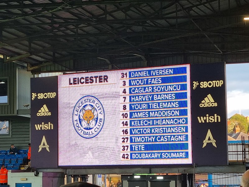 Leicester team for the game<br/>© <a href="https://flickr.com/people/79613854@N05" target="_blank" rel="nofollow">79613854@N05</a> (<a href="https://flickr.com/photo.gne?id=52864420625" target="_blank" rel="nofollow">Flickr</a>)