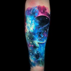 Space themed sleeve by Anastasiya
