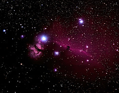 Alnitak, Flame Nebula, Horsehead Nebula