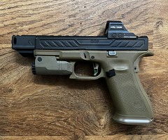 Glock 19 - Fitted compensator and Cerakoted Black