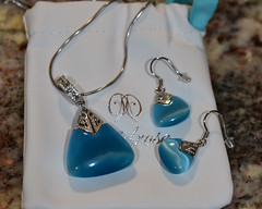 Bermuda Triangle Necklace and Earrings