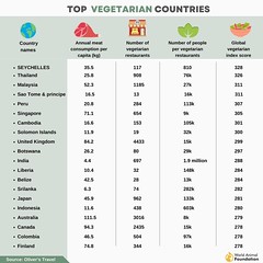 Top Vegetarian Countries