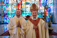 Bishop Persico and newly ordained Deacon Luke Daghir.