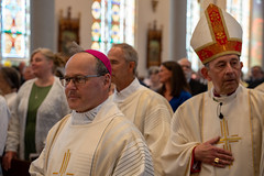 Bishop-elect Edward Lohse and Bishop Lawrence Persico process into St. Peter Cathedral.