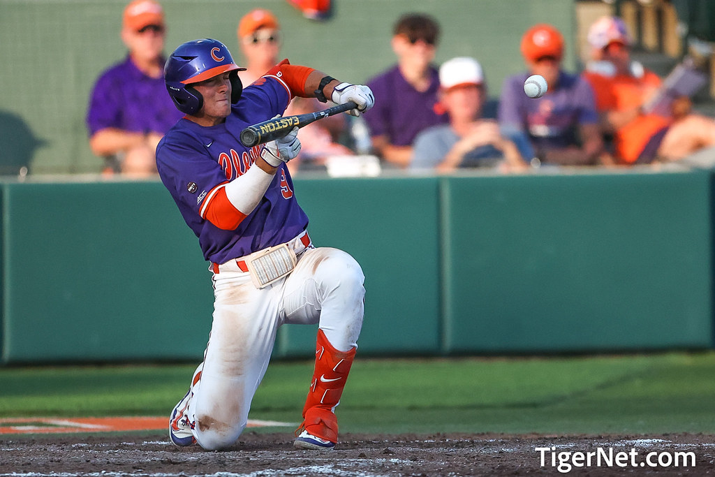 Clemson Baseball Photo of Jacob Jarrell and ncaaregional and tennessee
