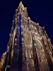 La cathédrale de Strasbourg de nuit