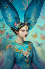 Blue Butterfly Fairy Dream