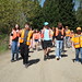 Students and staff explore the South Yamhill River Bridge