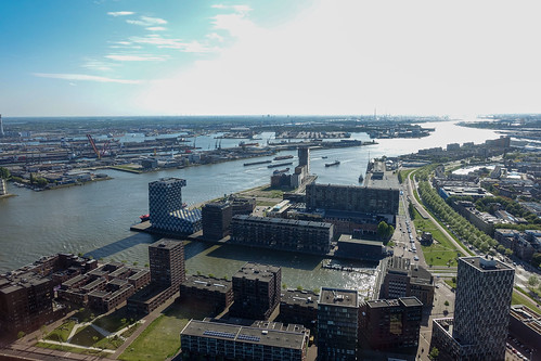 Aerial view of Rotterdam from the Euromast