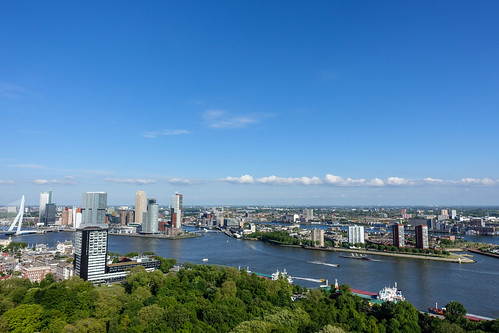 Aerial view of Rotterdam from the Euromast