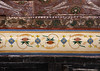 Shalimar Bagh Mughal garden marble pavilion ceiling, Jammu and Kashmir, Srinagar, India