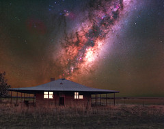 Milky Way above an abandoned farmhouse - Kondut, Western Australia