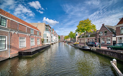 Oudegracht, city of Alkmaar, The Netherlands.