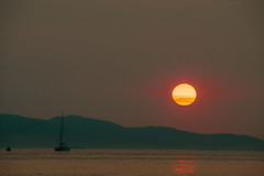 sunset in Saronic gulf