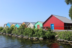 Boat houses in South Lancaster