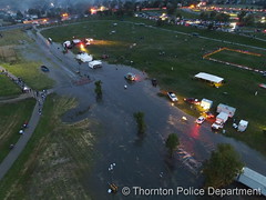 July 4, 2023 - Rains put a damper on Thornton's festivities. (Thornton Police Department)