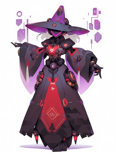 centred character sorcerer robot Thoth