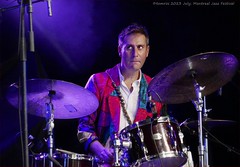 Jim Doxas; in demand drummer. Montreal Jazz Festival.