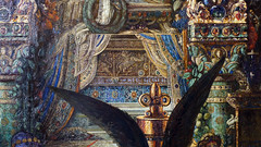 Gustave Moreau, Jupiter and Semele, detail with motif from the Coronation robe of Roger II