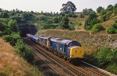 37245+31124 At Alfreton Tunnel. 02/07/1986.