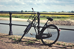 Bike against Railing