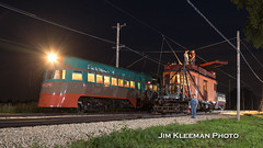2023-07-02 2133 North Shore Electroliner passes Wire Train, Union, IL
