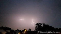 July 31, 2023 - Lightning pops as thunderstorms move through. (ThorntonWeather.com)