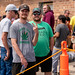 Devin Veselka waits in line at NativeCare on the Red Lake Reservation in Minnesota