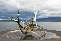La sculpture Sólfarið à Reykjavik en Islande!