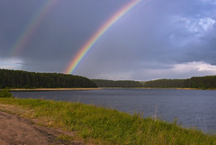 Rainbow over Lake Seliger