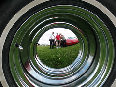 Reflections in the hub cap