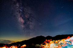 Milky Way and Meteor over the Sierras