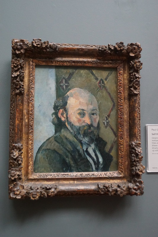 Self Portrait 1880-1, Paul Cézanne 1839-1906, National Gallery, Trafalgar Square, Charing Cross, City of Westminster, London, WC2N 5DN (1)<br/>© <a href="https://flickr.com/people/38298328@N08" target="_blank" rel="nofollow">38298328@N08</a> (<a href="https://flickr.com/photo.gne?id=53144165092" target="_blank" rel="nofollow">Flickr</a>)