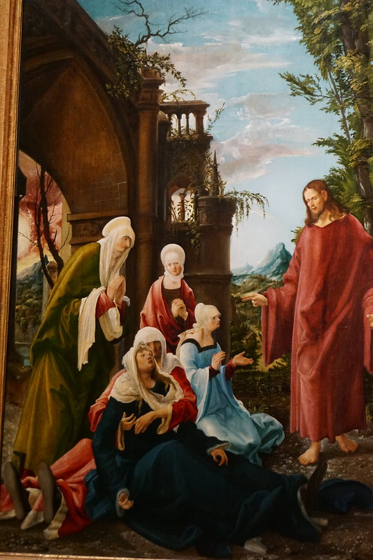 Christ taking Leave of his Mother, probably 1520, Albrecht Altdorfer 1480-1538, National Gallery, Trafalgar Square, Charing Cross, City of Westminster, London, WC2N 5DN<br/>© <a href="https://flickr.com/people/38298328@N08" target="_blank" rel="nofollow">38298328@N08</a> (<a href="https://flickr.com/photo.gne?id=53144822024" target="_blank" rel="nofollow">Flickr</a>)