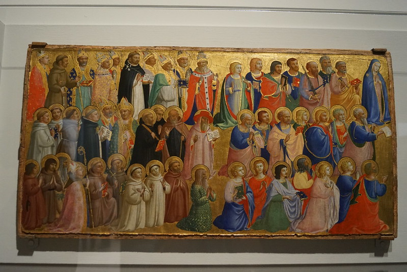 Christ Glorified in the Court of Heaven 1423-4, Fra Angelico died 1455, National Gallery, Trafalgar Square, Charing Cross, City of Westminster, London, WC2N 5DN<br/>© <a href="https://flickr.com/people/38298328@N08" target="_blank" rel="nofollow">38298328@N08</a> (<a href="https://flickr.com/photo.gne?id=53144856999" target="_blank" rel="nofollow">Flickr</a>)