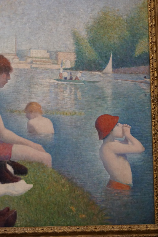 Bathers at Asnières 1884, Georges Seurat 1859-1891, National Gallery, Trafalgar Square, Charing Cross, City of Westminster, London, WC2N 5DN<br/>© <a href="https://flickr.com/people/38298328@N08" target="_blank" rel="nofollow">38298328@N08</a> (<a href="https://flickr.com/photo.gne?id=53145316873" target="_blank" rel="nofollow">Flickr</a>)
