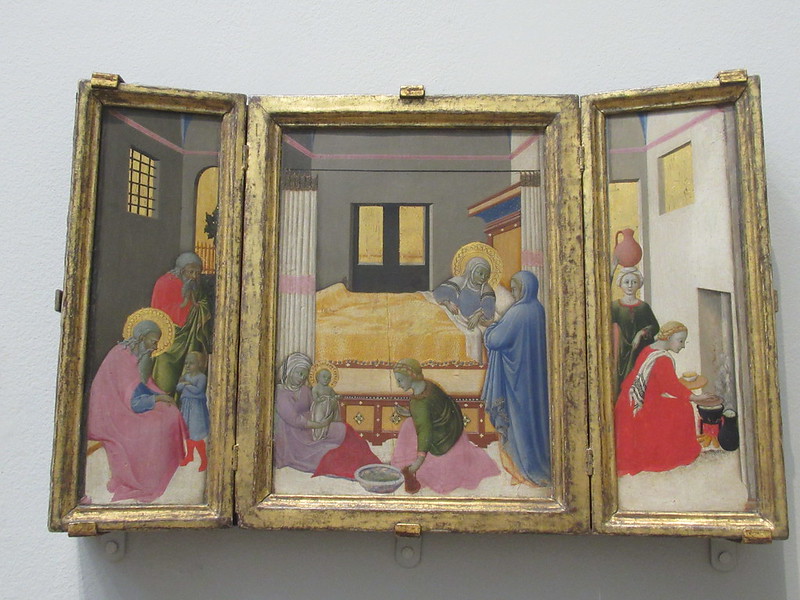 The Birth of the Virgin, about 1440, Master of the Osservanza, active about 1425-about 1450), National Gallery, Trafalgar Square, Charing Cross, City of Westminster, London, WC2N 5DN<br/>© <a href="https://flickr.com/people/38298328@N08" target="_blank" rel="nofollow">38298328@N08</a> (<a href="https://flickr.com/photo.gne?id=53163729865" target="_blank" rel="nofollow">Flickr</a>)