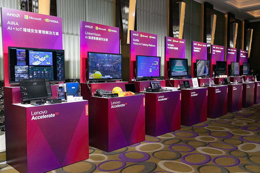 【新聞照片4】Lenovo-攜手ISV（獨立軟體供應商）展出台灣AI新創視覺運算技術與數據應用，推動企業IT部門發揮最大技術潛力，達成業務目標。
