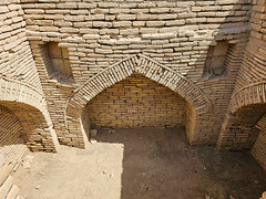 Details of original brickwork, tomb of Sultan Sanjar; Merv, Turkmenistan, 12th century (1)