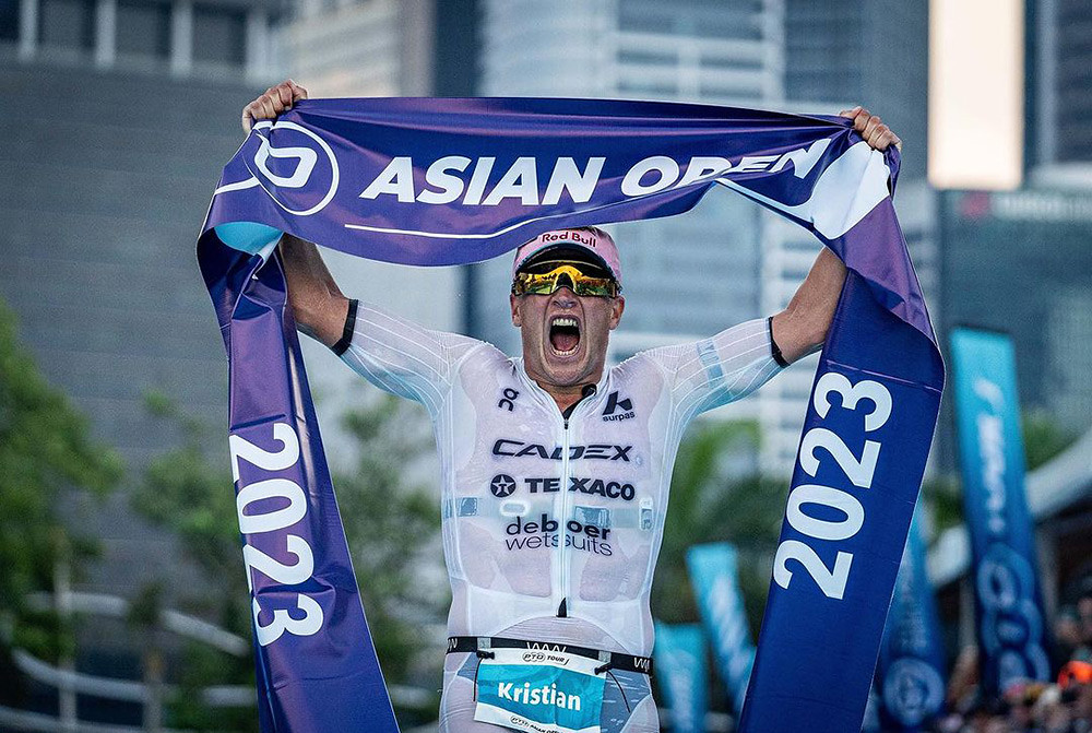 2020年奧運鐵人三項冠軍、甫於今年8月勇奪PTO-Asian冠軍的Kristian-Blummenfelt（克里斯提安．布魯門菲特）也成為On昂跑的簽約選手。（On昂跑提供）