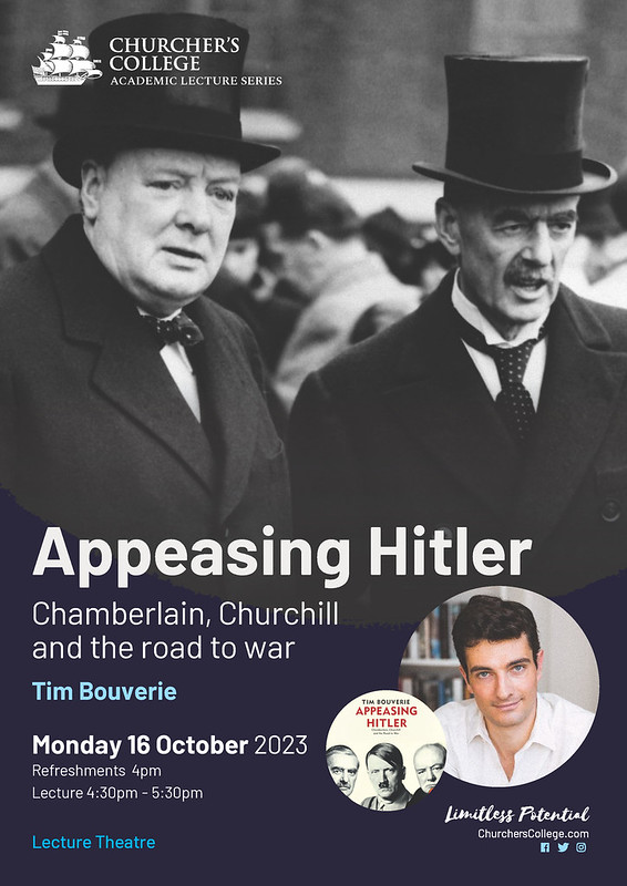 Appeasing Hitler - Tim Bouverie CCAL Poster May 23 V2 jpg
