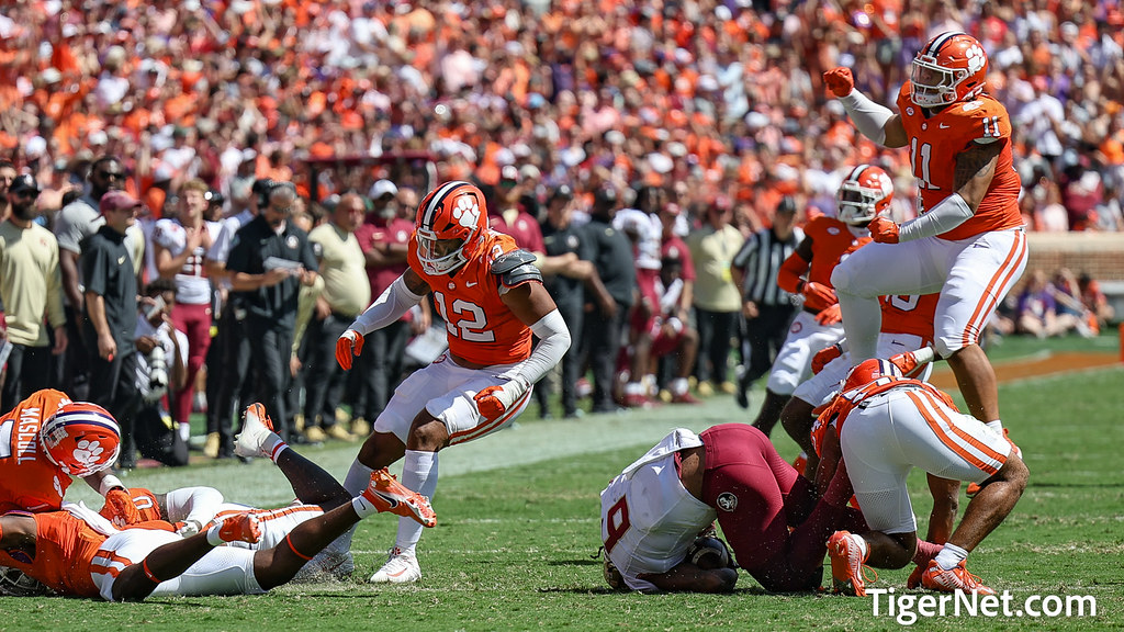 Clemson Football Photo of Peter Woods and RJ Mickens and Florida State