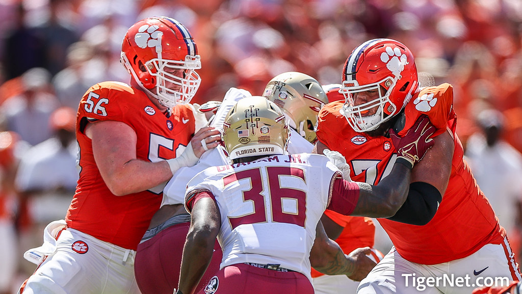 Clemson Football Photo of Will Putnam and Florida State