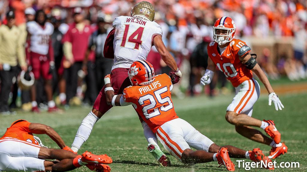 Clemson Football Photo of Jalyn Phillips and Florida State