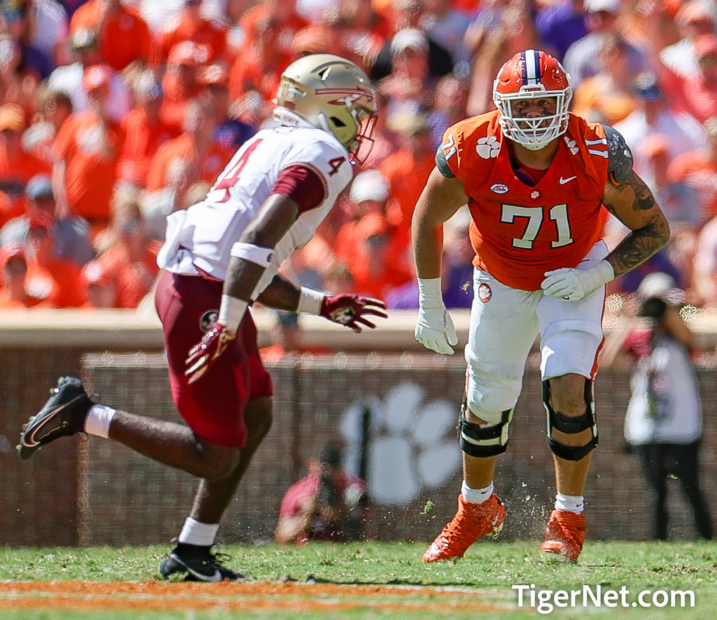 Clemson Football Photo of Tristan Leigh and Florida State