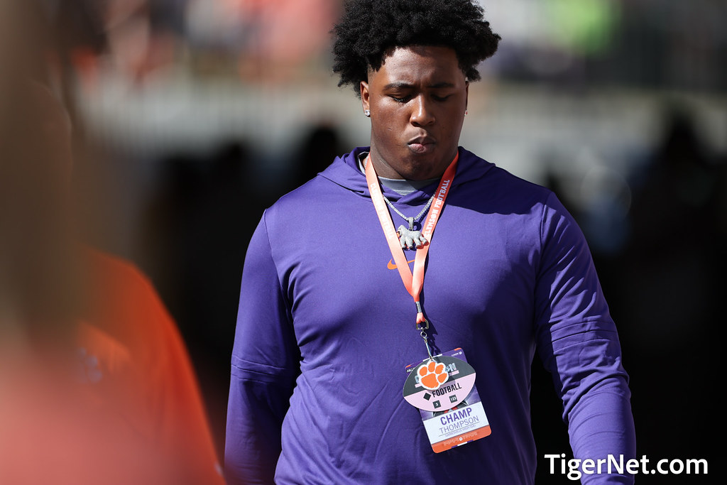 Clemson Football Photo of Champ Thompson and Recruiting