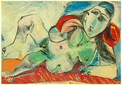 Reclining Nude and Necklace by Pablo Picasso (1968). And His Life and Death.