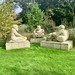 Three Statues in the Bishop’s Palace Garden, Exeter Cathedral
