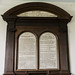 Stainfield, St Andrew's church, Embroidered commandment boards