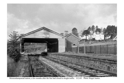 Moretonhampstead station after closure, looking towards the buffers. 13.2.65